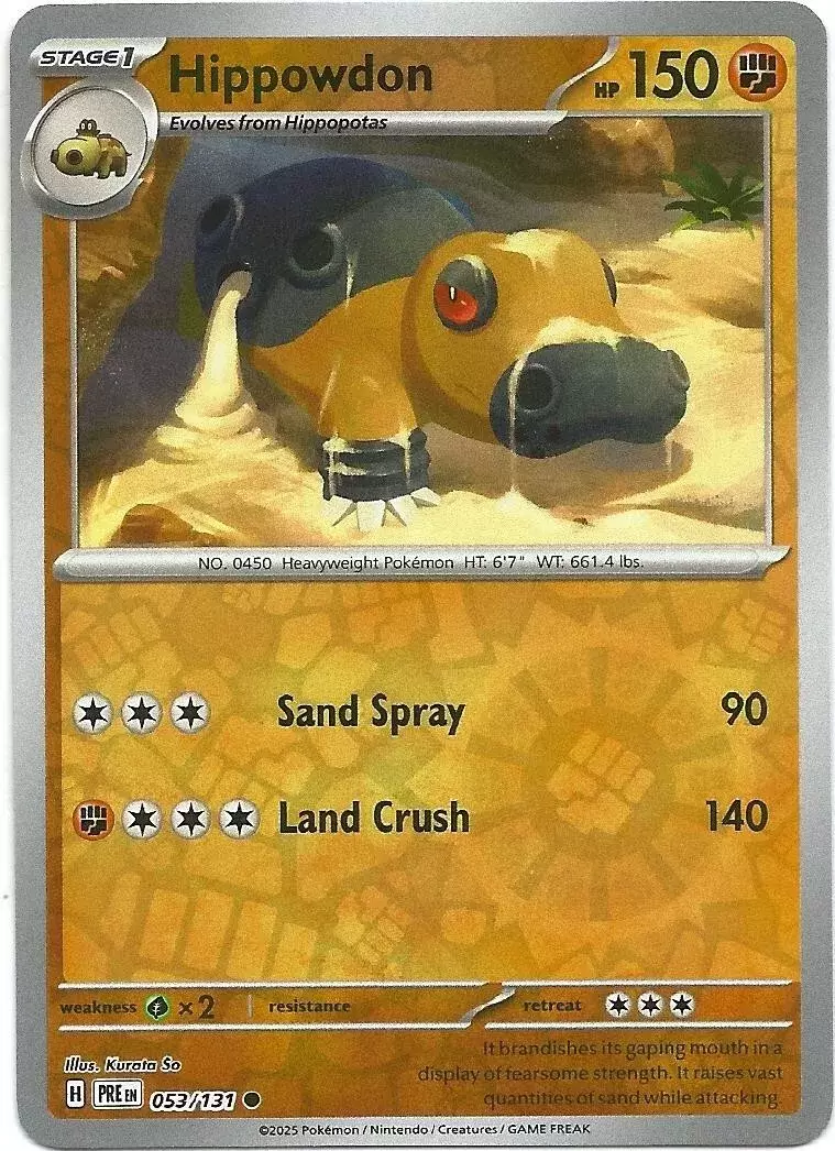 Prismatic Evolutions PREEN - Hippowdon Reverse
