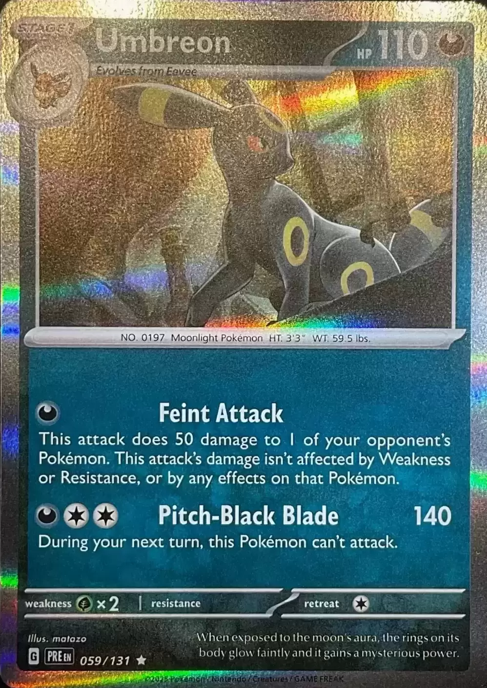 Prismatic Evolutions PREEN - Umbreon Holo