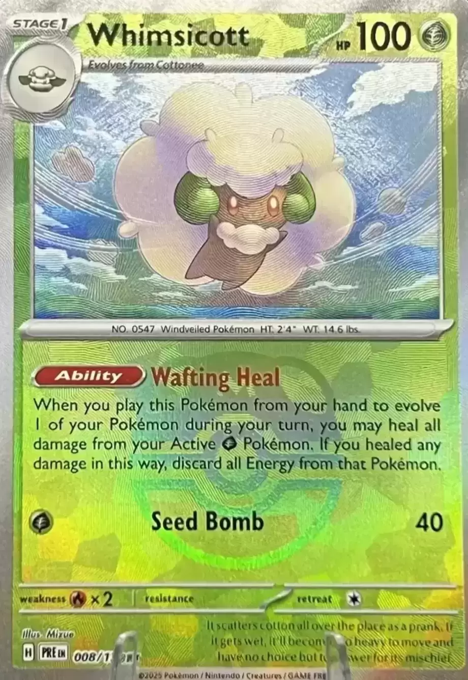 Prismatic Evolutions PREEN - Whimsicott Master Ball