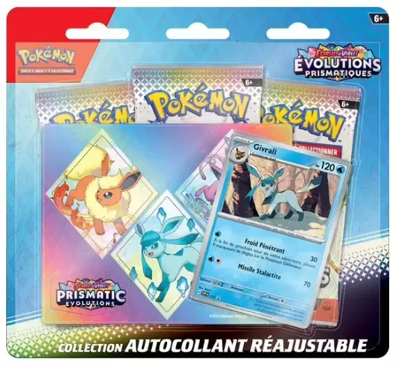 Coffret de Boosters - Tripack Collection Autocollant Réajustable Évolutions Prismatiques EV8.5 - Givrali
