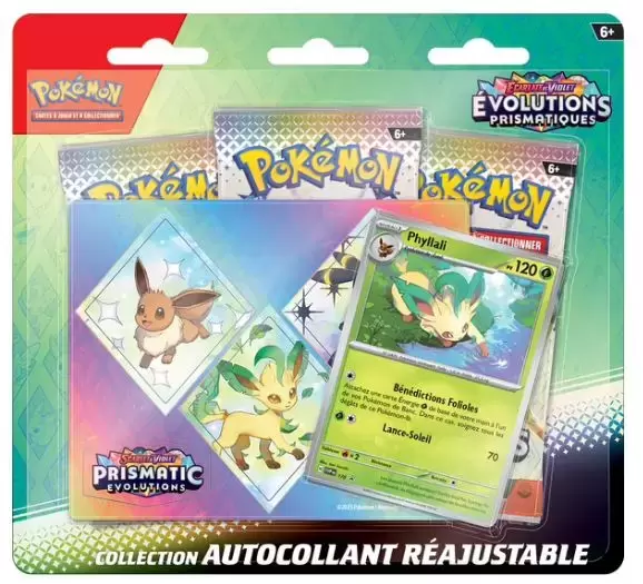 Coffret de Boosters - Tripack Collection Autocollant Réajustable Évolutions Prismatiques EV8.5 - Phyllali