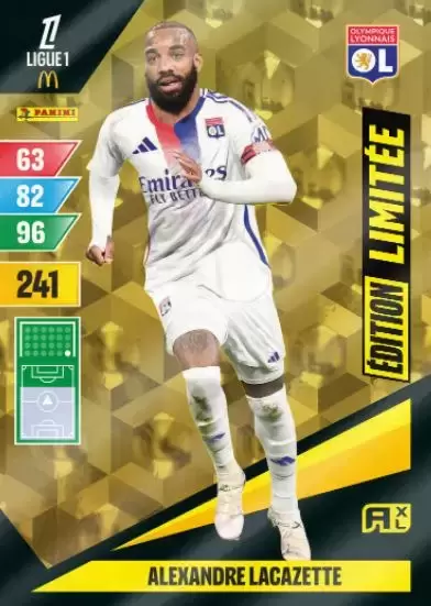 Adrenalyn XL Ligue 1 2024-2025 - Alexandre Lacazette - Olympique Lyonnais - Édition Limitée