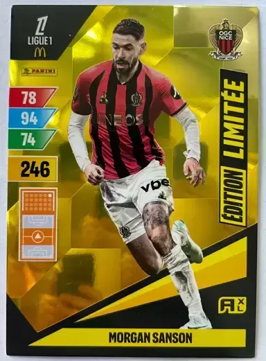 Adrenalyn XL Ligue 1 2024-2025 - Morgan Sanson - OGC Nice - Limited Edition