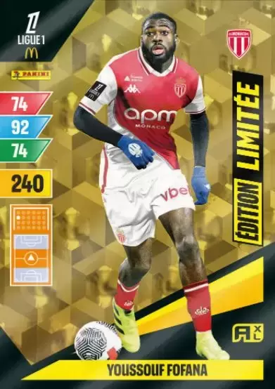 Adrenalyn XL Ligue 1 2024-2025 - Youssof Fofana - AS Monaco - Limited Edition
