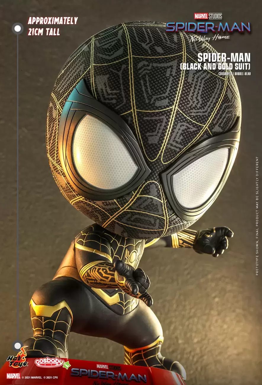 Cosbaby Figures - Spider-Man: No Way Home - Spider-Man (Black and Gold Suit)