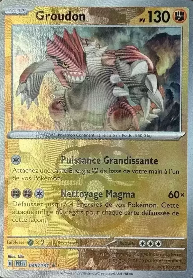 Evolutions prismatiques - PREFR - Groudon Master Ball