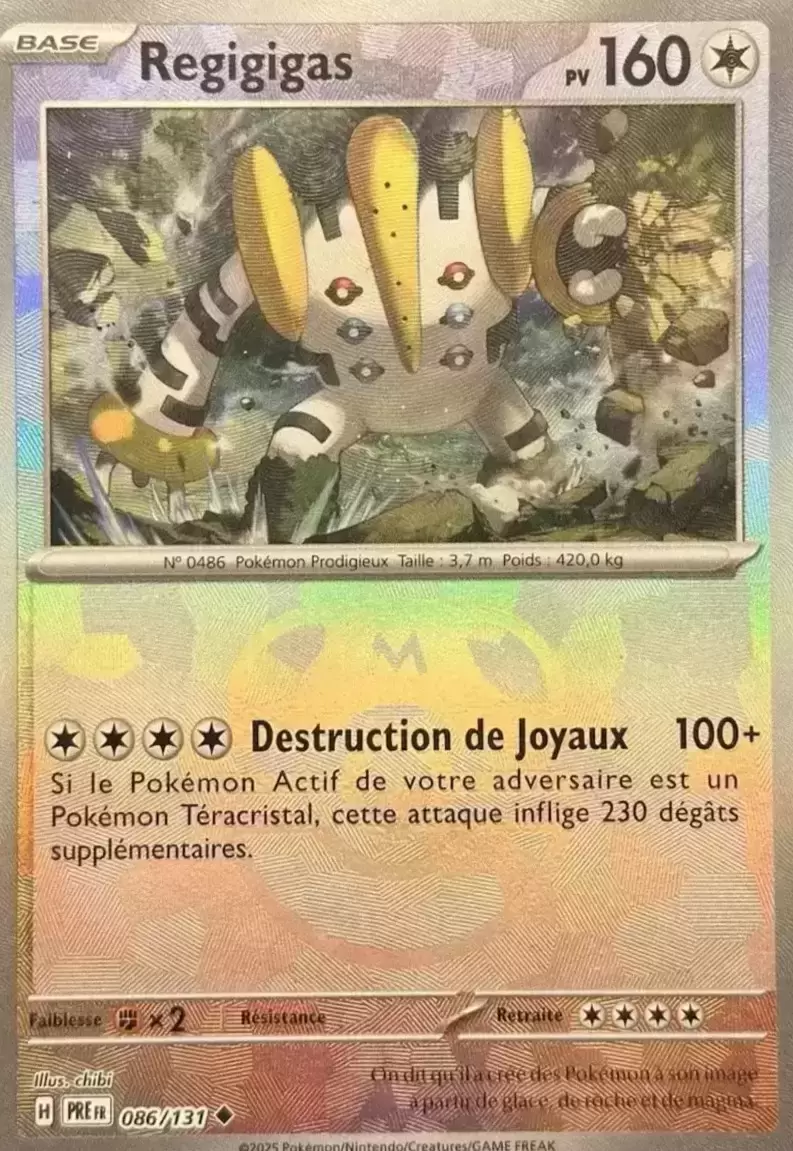 Evolutions prismatiques - PREFR - Regigigas Master Ball