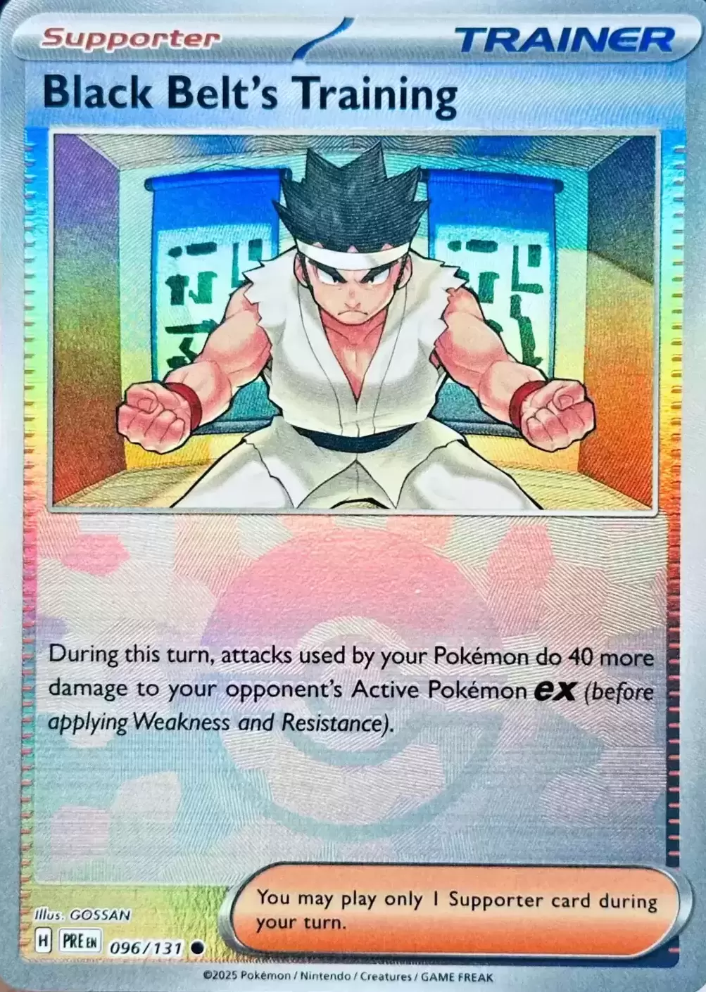 Prismatic Evolutions PREEN - Black Belt\'s Training Poké Ball