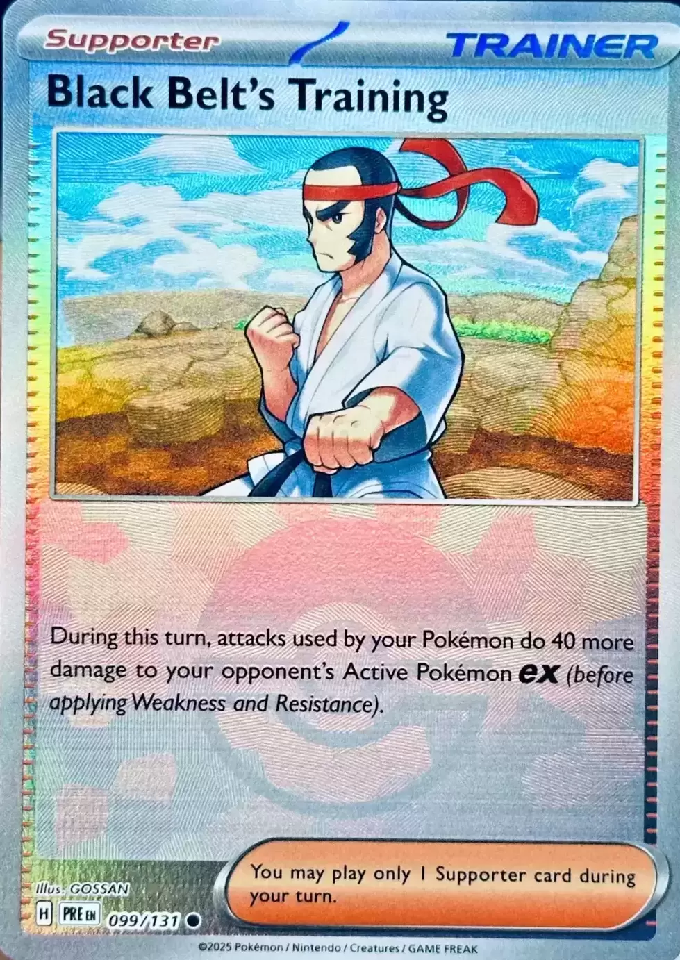 Prismatic Evolutions PREEN - Black Belt\'s Training Poké Ball