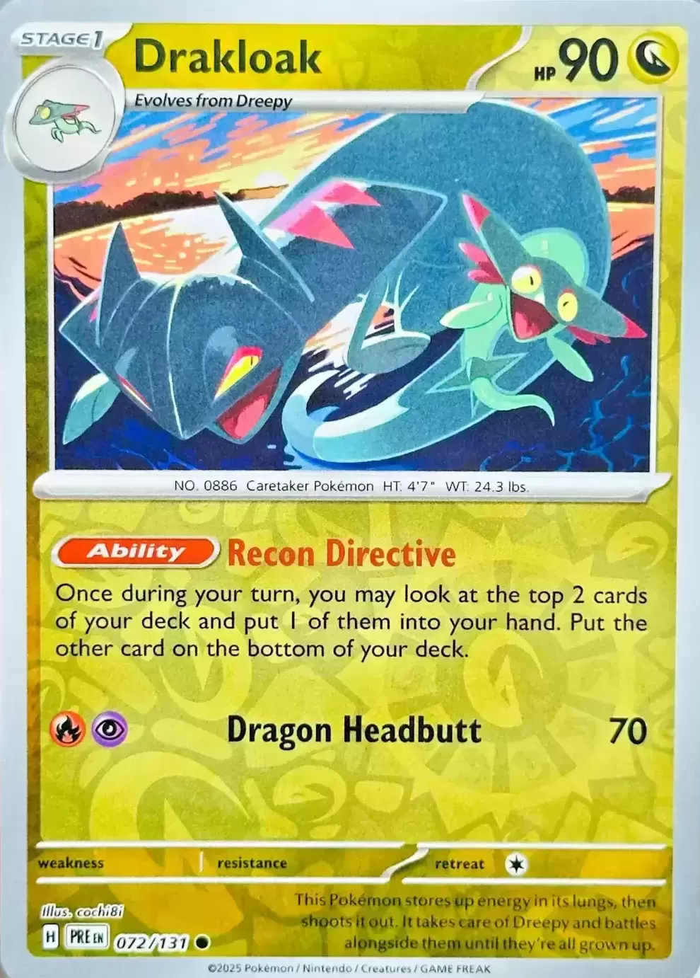 Prismatic Evolutions PREEN - Drakloak Reverse