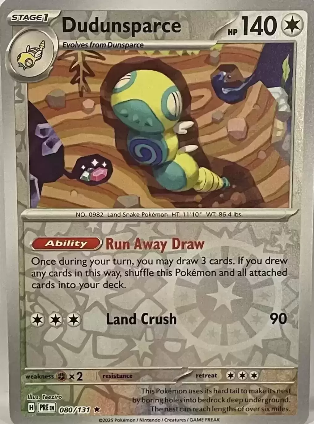 Prismatic Evolutions PREEN - Dudunsparce Reverse