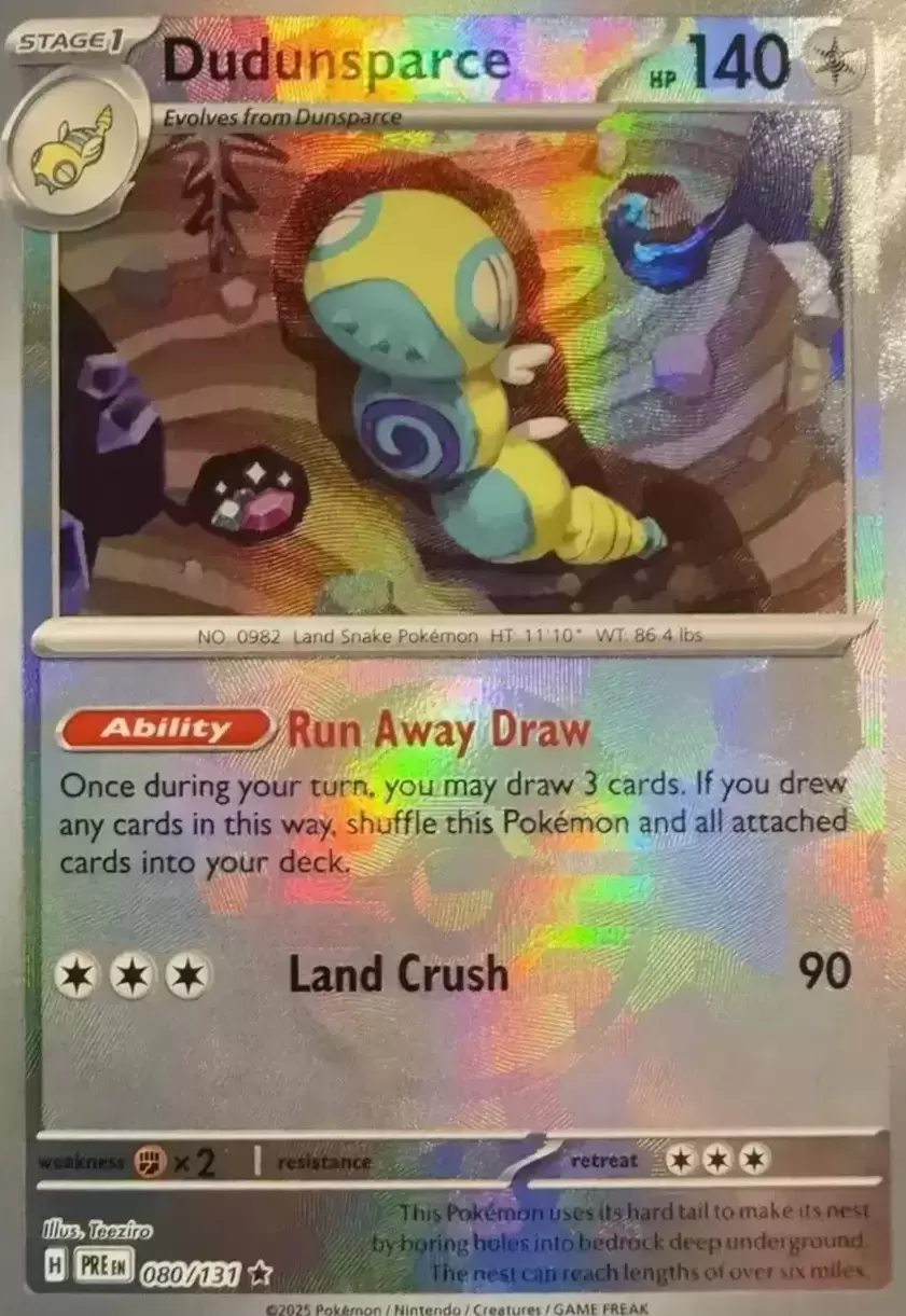 Prismatic Evolutions PREEN - Dudunsparce Poké Ball