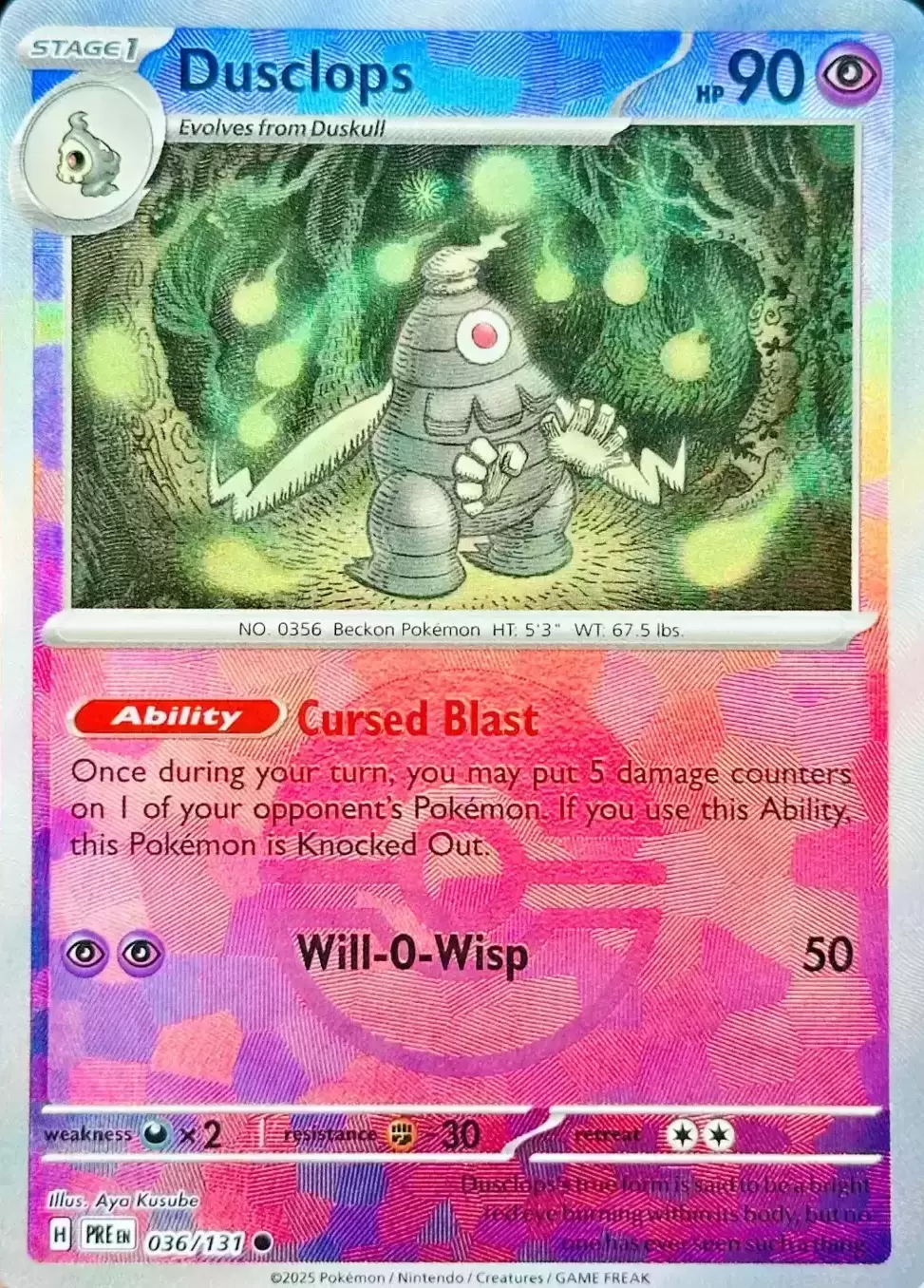 Prismatic Evolutions PRE - Dusclops Poké Ball