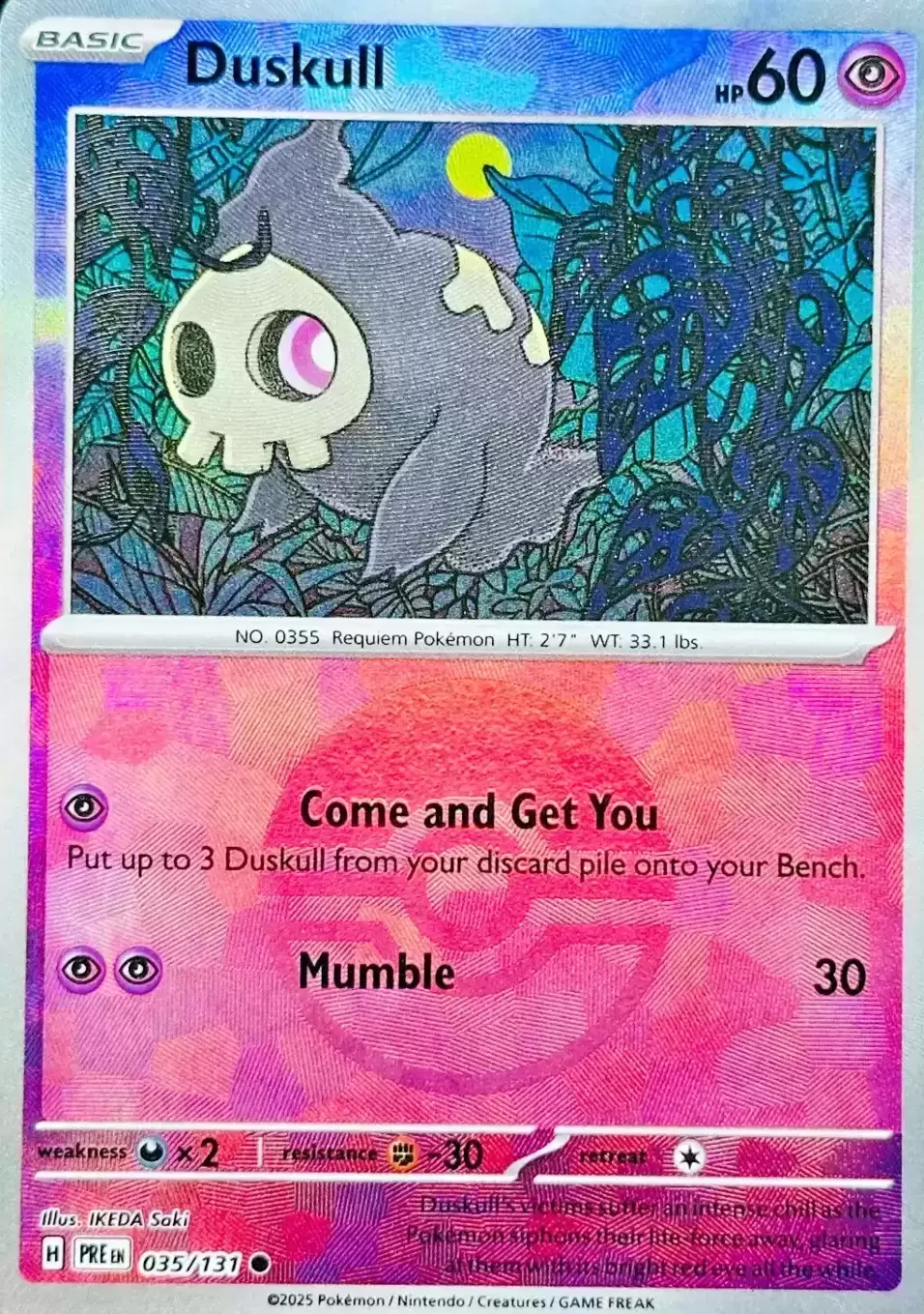 Prismatic Evolutions PRE - Duskull Poké Ball