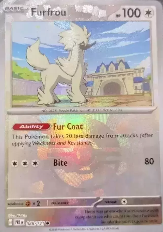 Prismatic Evolutions PREEN - Furfrou Poké Ball