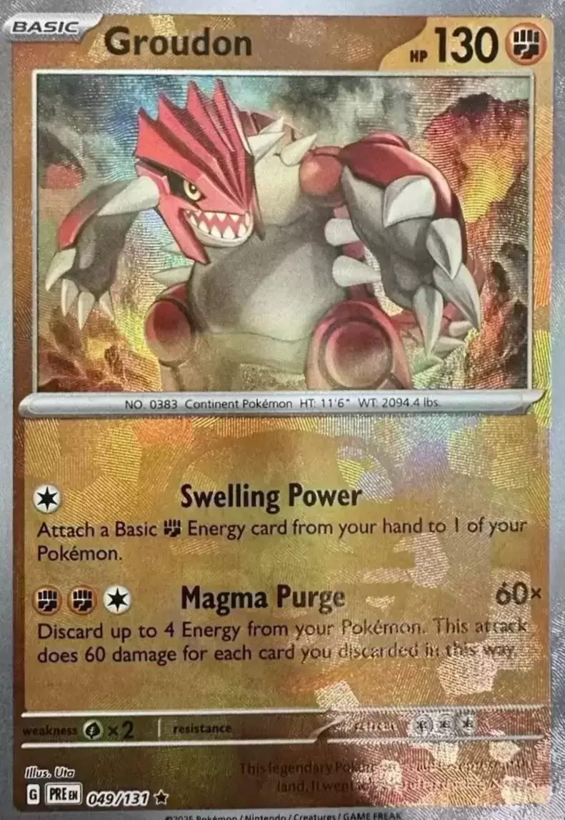 Prismatic Evolutions PREEN - Groudon Master Ball