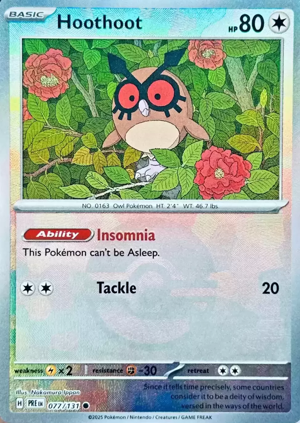 Prismatic Evolutions PREEN - Hoothoot Poké Ball