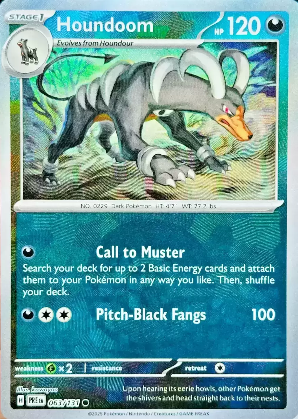 Prismatic Evolutions PREEN - Houndoom Poké Ball