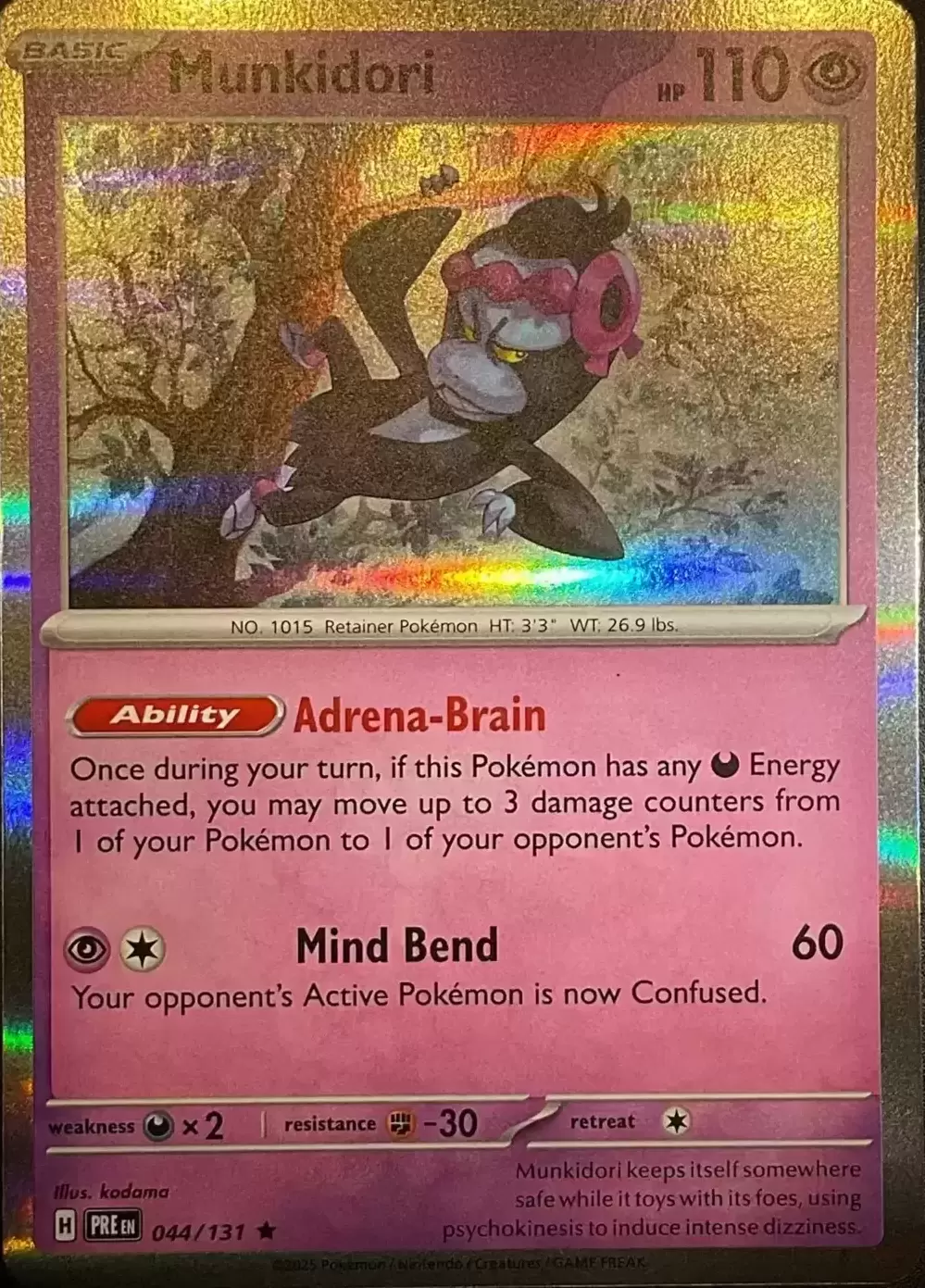 Prismatic Evolutions PREEN - Munkidori Holo