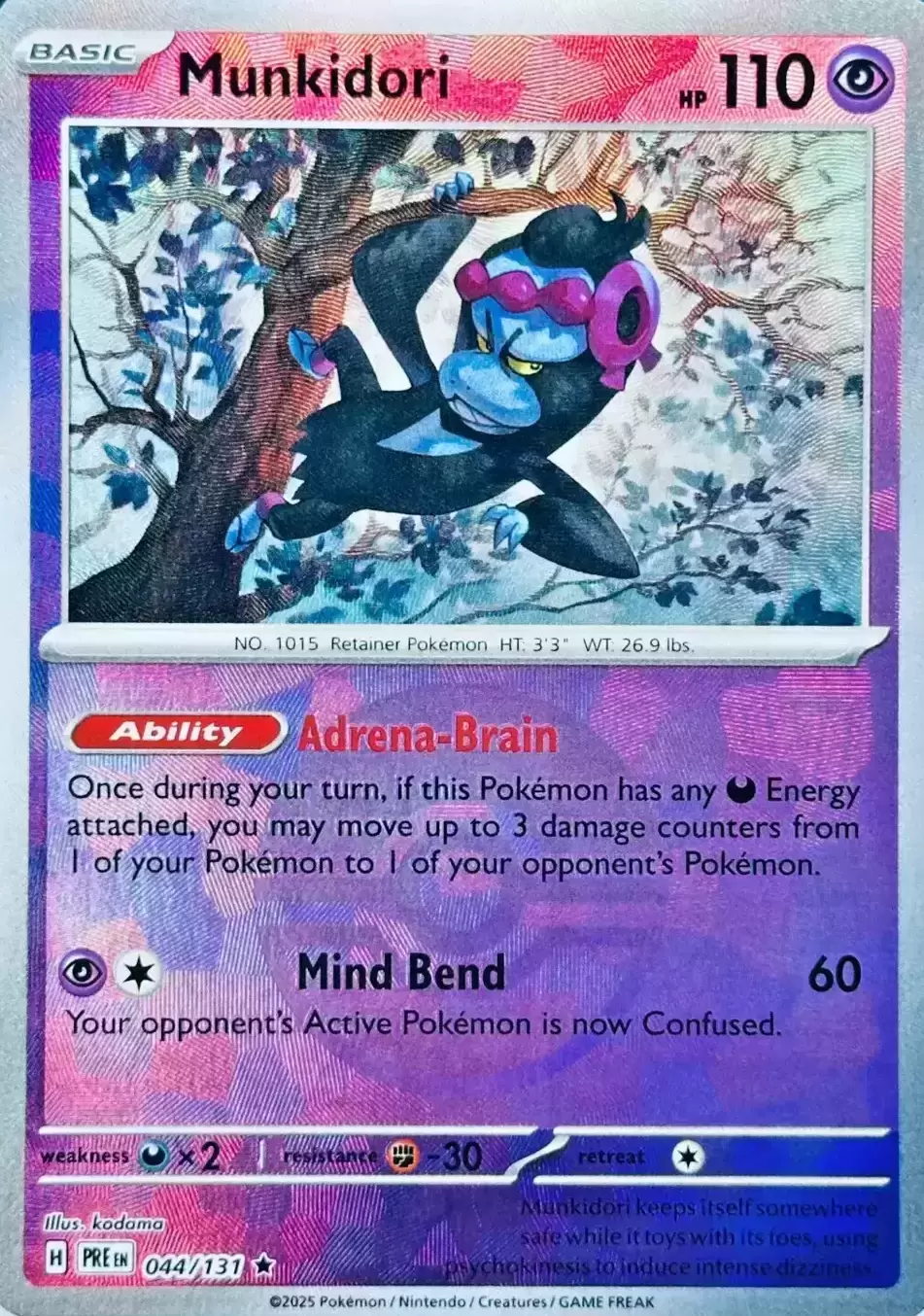 Prismatic Evolutions PREEN - Munkidori Poké Ball