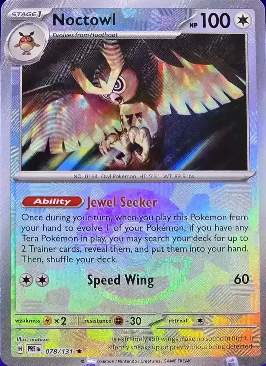 Prismatic Evolutions PREEN - Noctowl Poké Ball