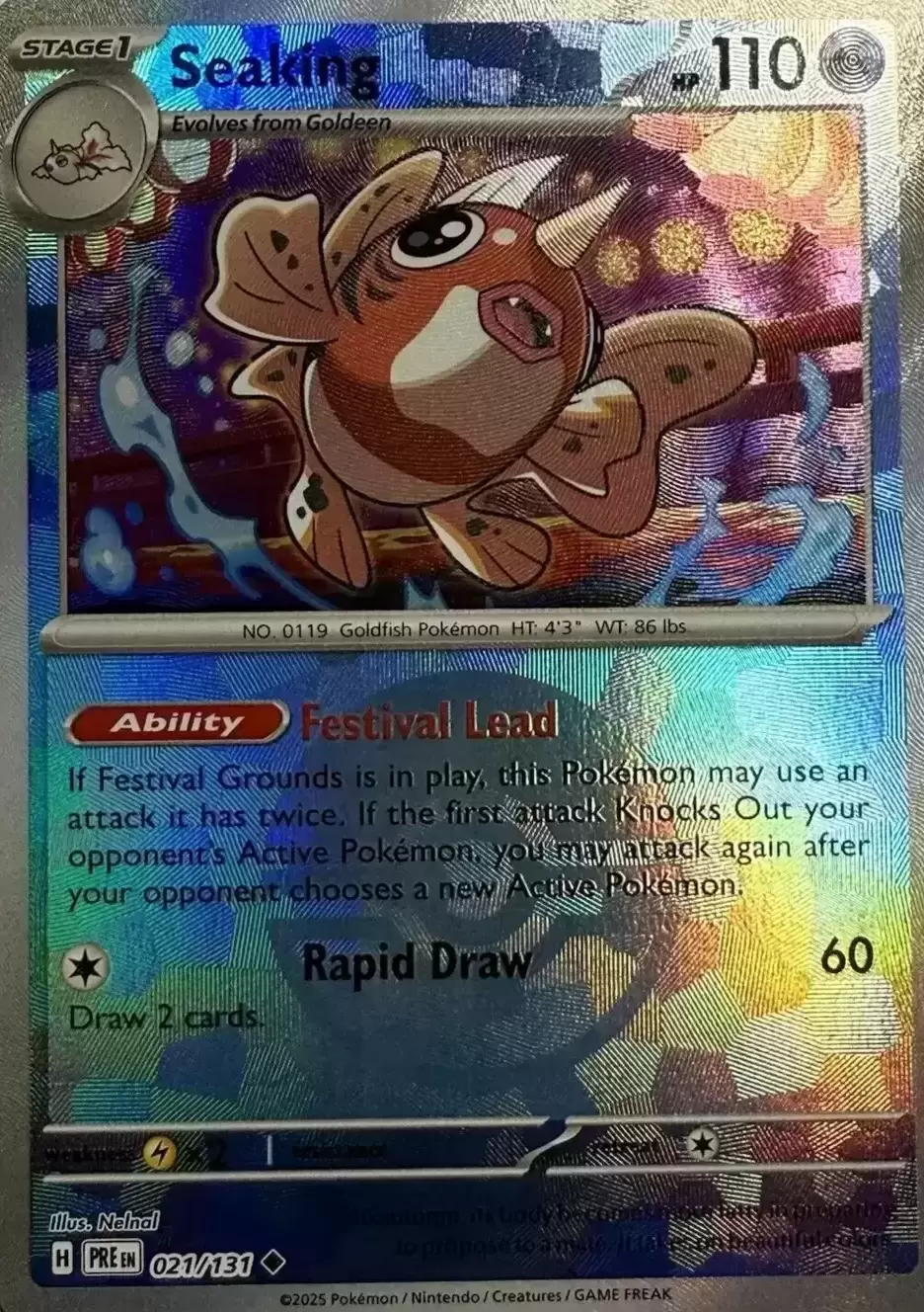 Prismatic Evolutions PREEN - Seaking Poké Ball