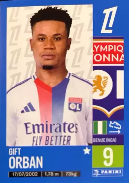 Panini Foot 2024 2025 - Gift Orban - Olympique Lyonnais