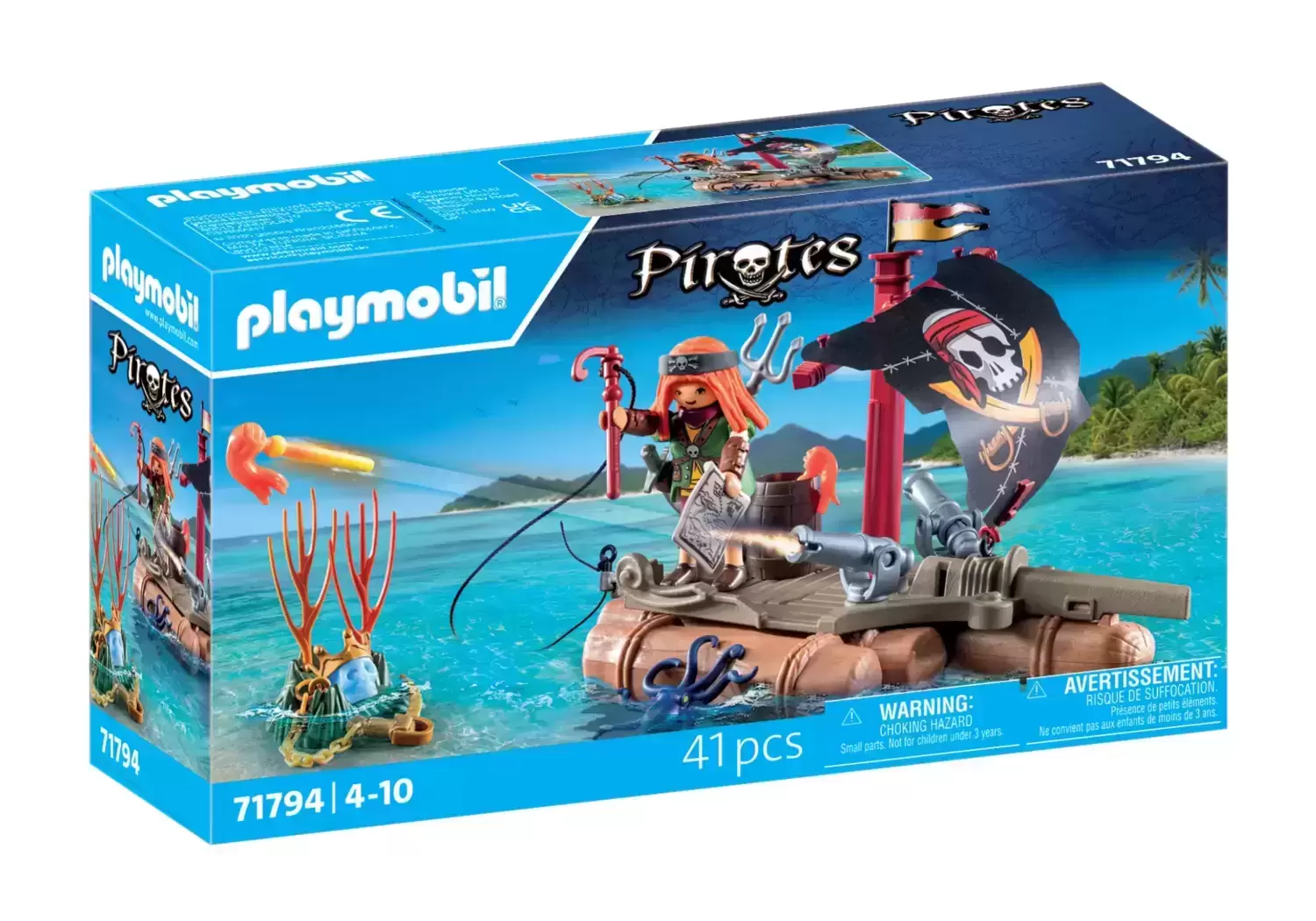 Pirate Playmobil - Pirate Raft with Treasure