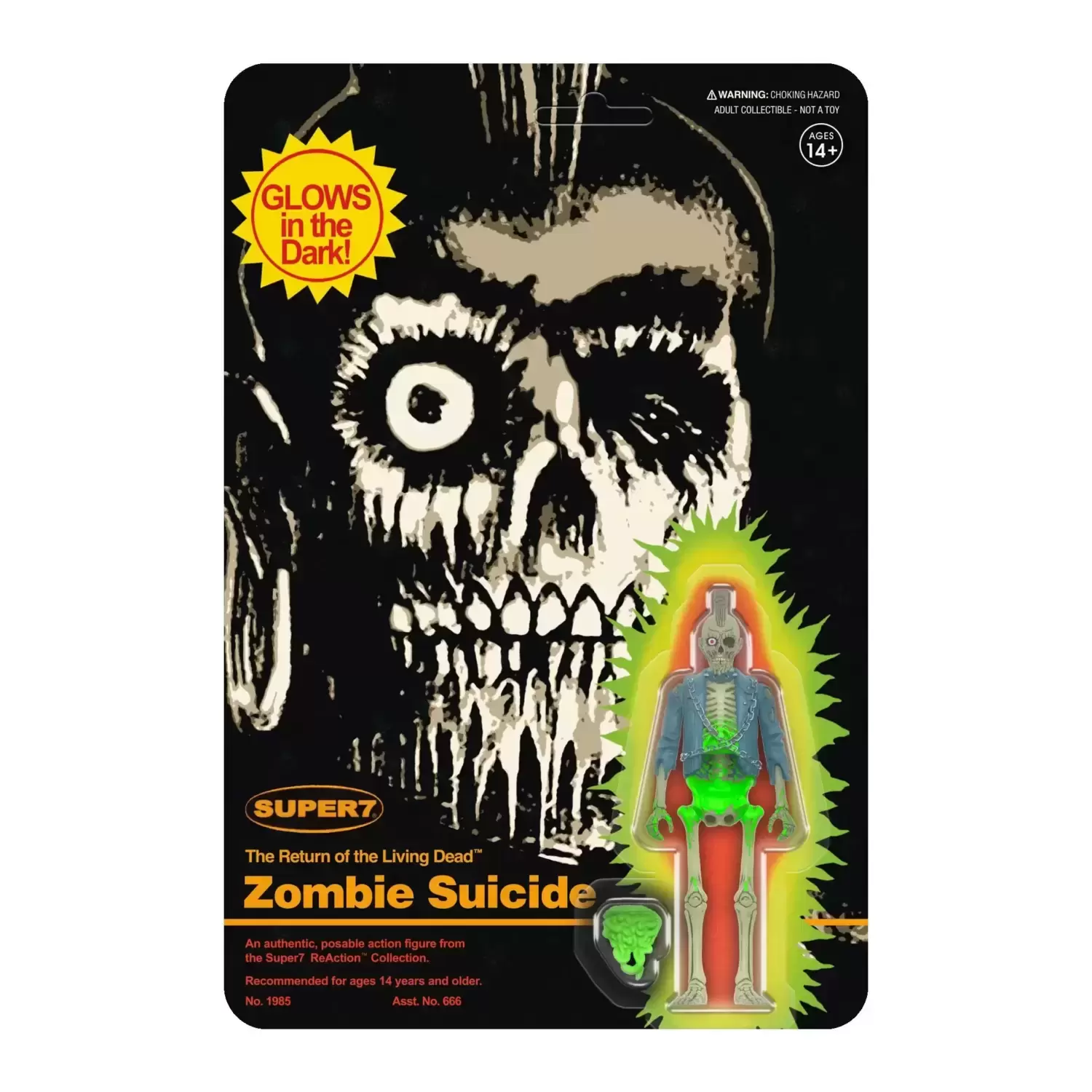 ReAction Figures - The Return Of The Living Dead - Zombie Suicide(Monster Glow)