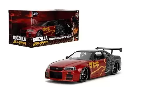 Jada Toys Hollywood Rides - Godzilla 2002 Nissan Skyline GT-R (R34)