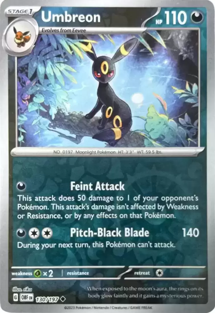 Obsidian Flames - OBF (OBFEN) - Umbreon Reverse