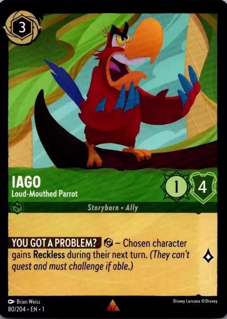 The First Chapter - Iago - Loud-Mouthed Parrot - Foil