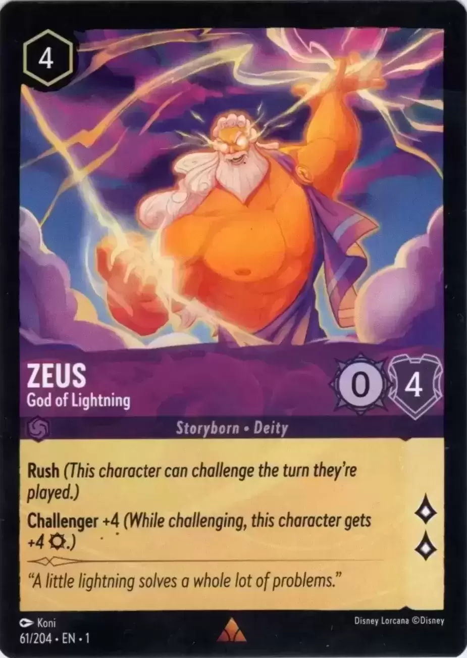 The First Chapter - Zeus - God of Lightning - Foil