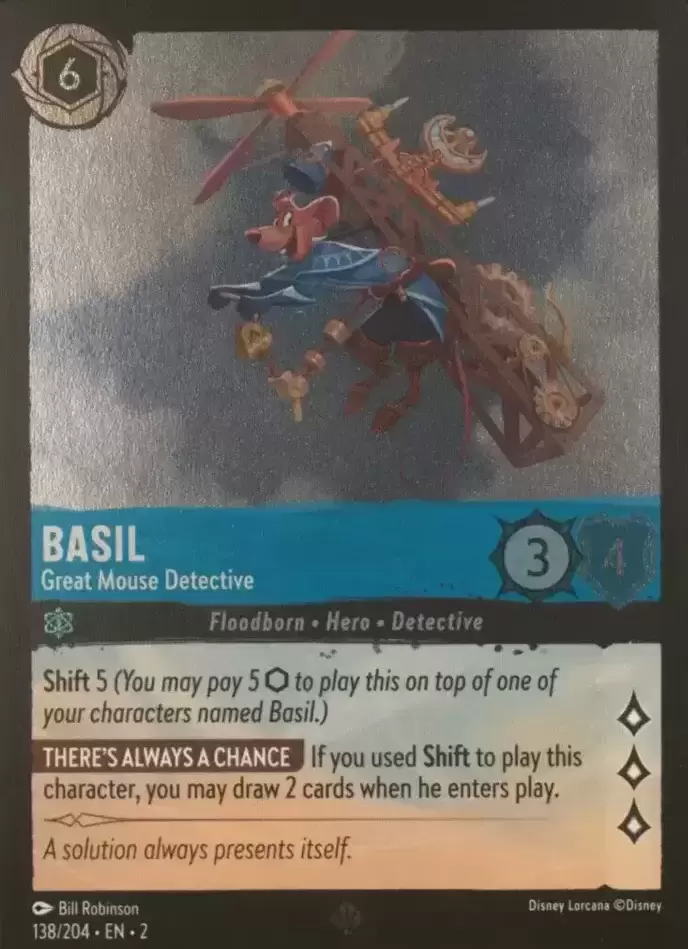 Rise of the Floodborn - Basil - Great Mouse Detective - Foil