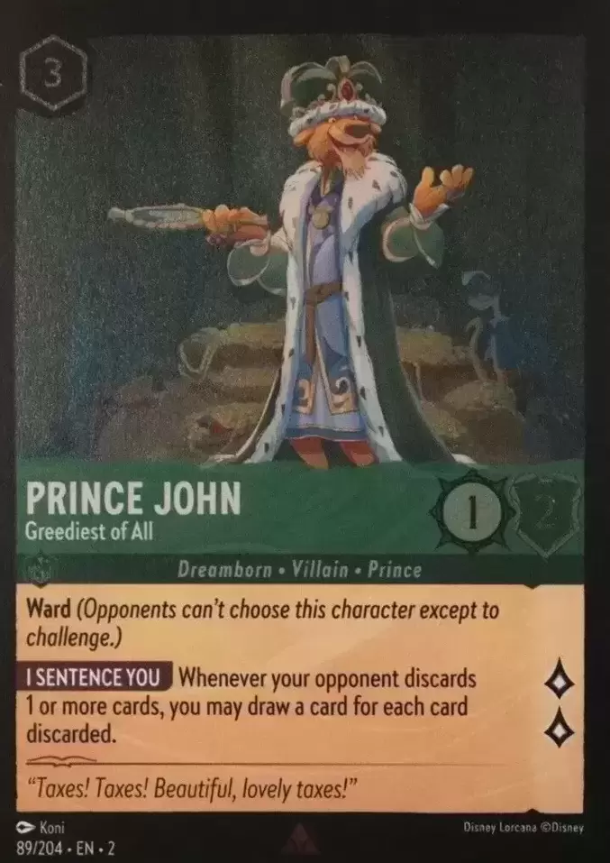 Rise of the Floodborn - Prince John - Greediest of All - Foil