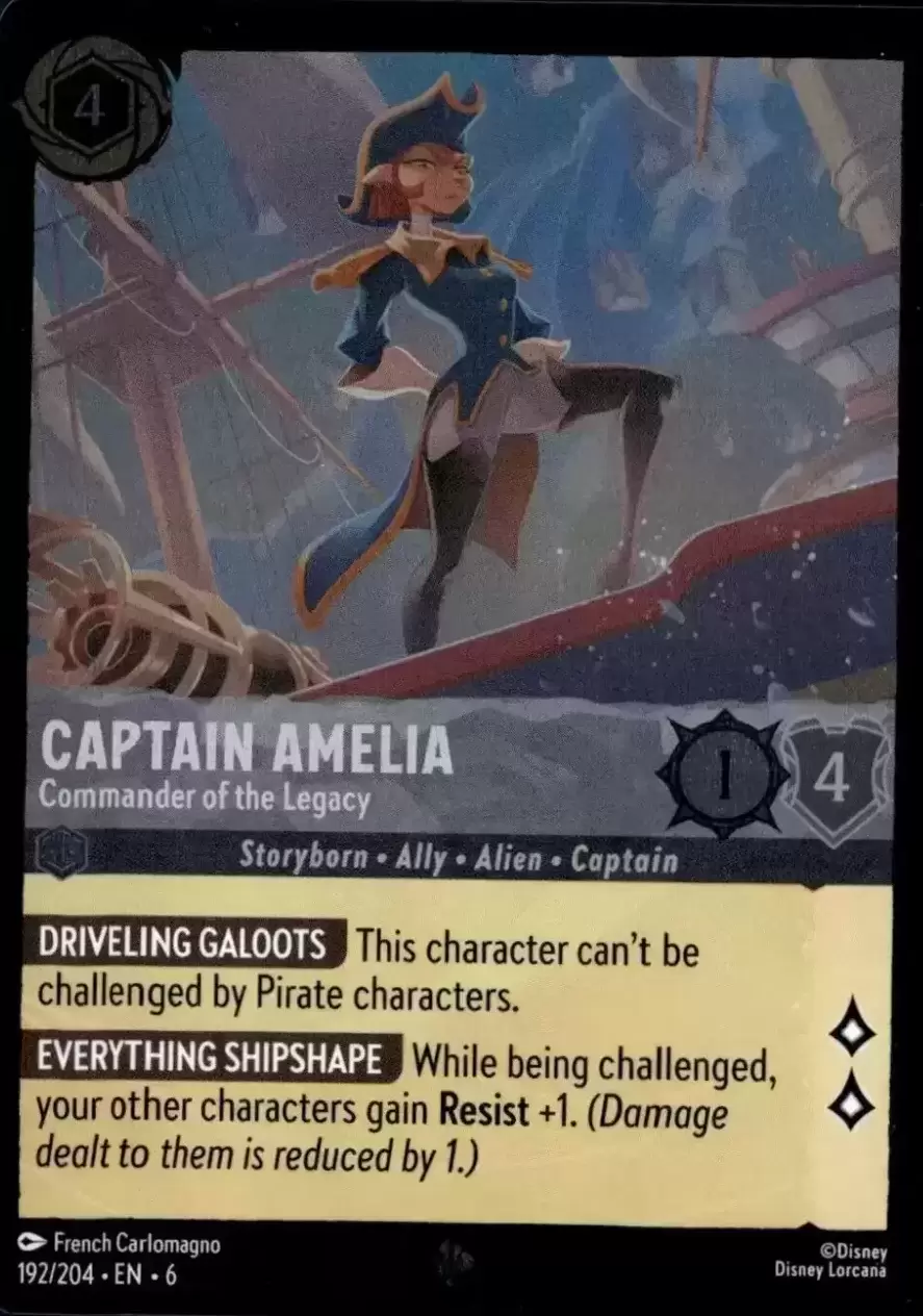 Azurite Sea - Captain Amelia - Commander of the Legacy - Foil