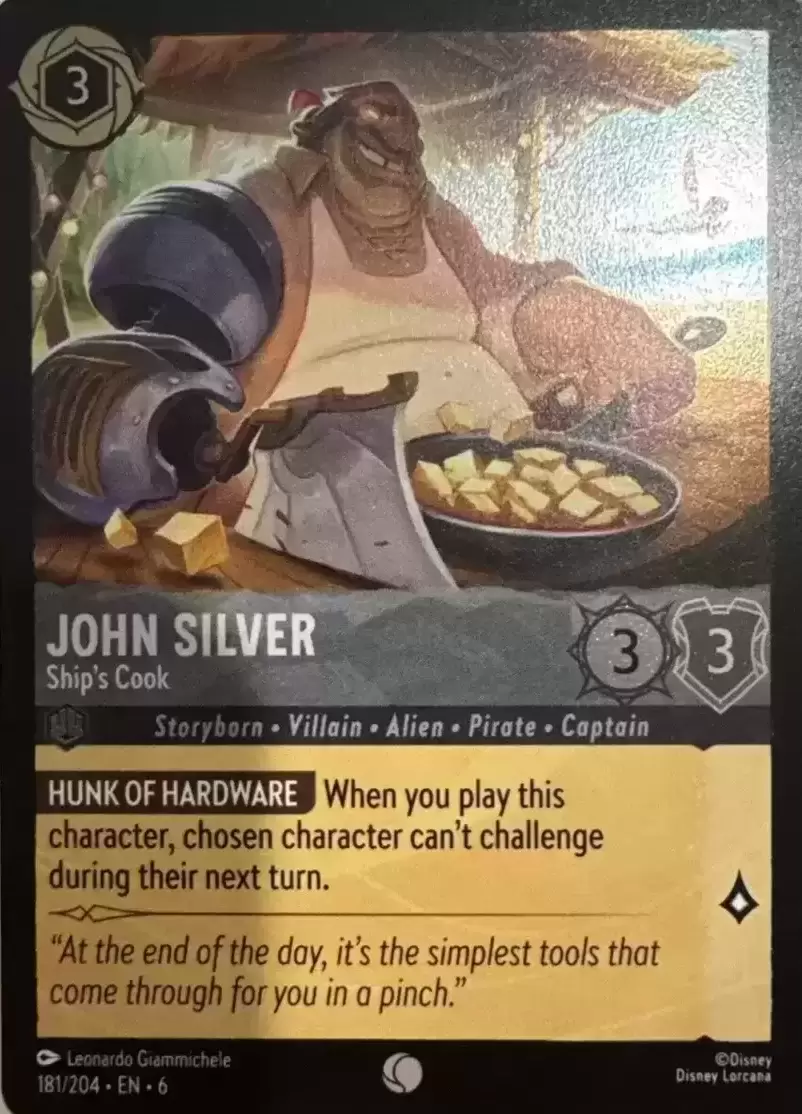 Azurite Sea - John Silver - Ship\'s Cook - Foil