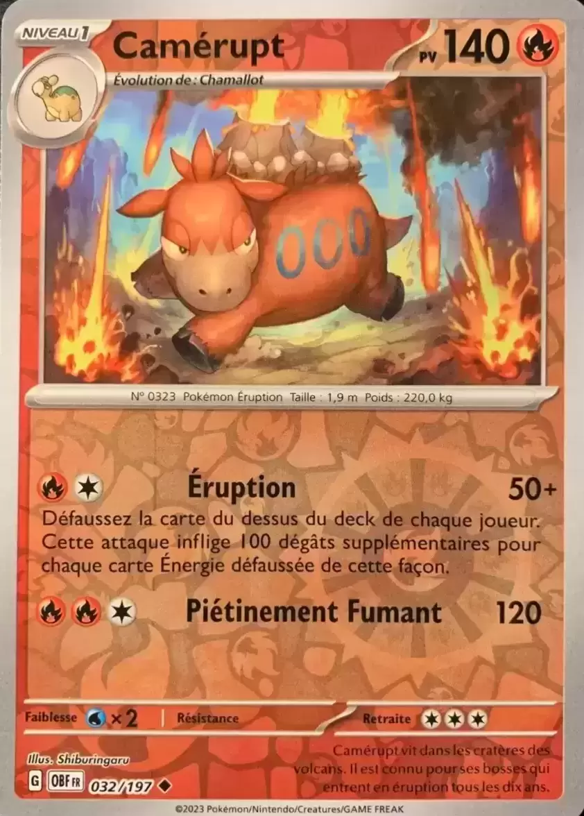 Obsidian Flames - OBF (OBFEN) - Camerupt Reverse