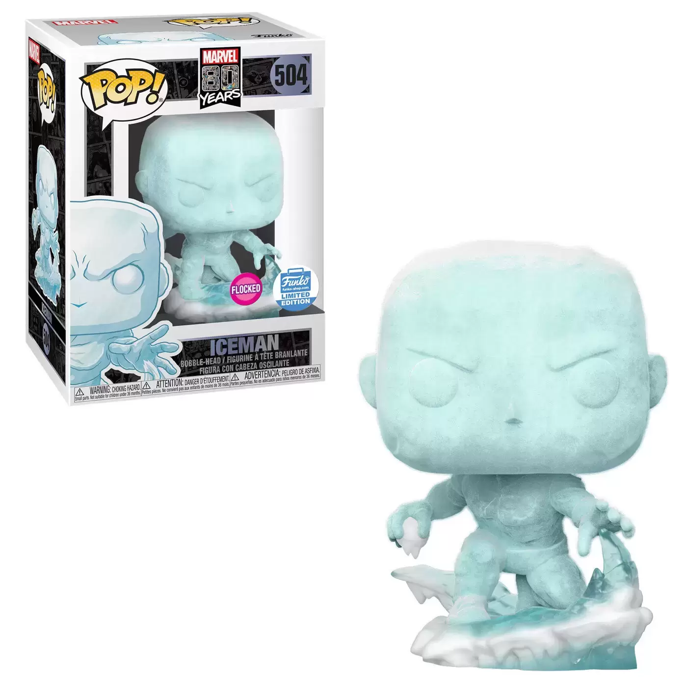 POP! MARVEL - Marvel 80th - Iceman Flocked