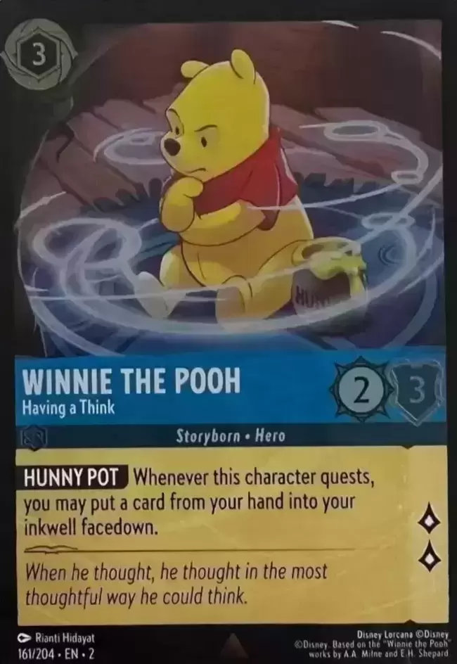 Rise of the Floodborn - Winnie The Pooh - Having a Think - Foil