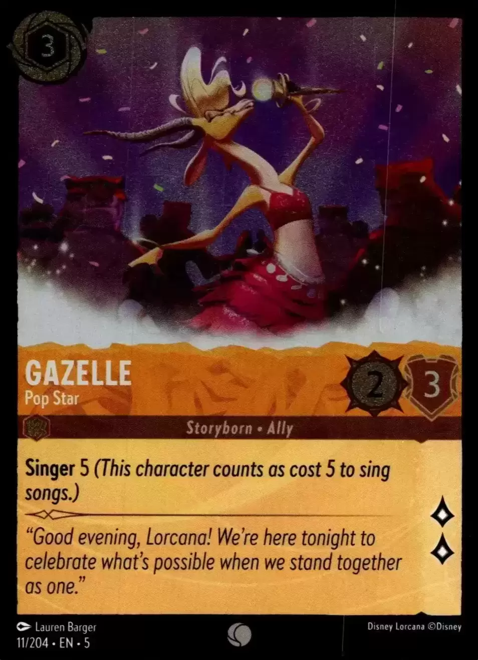 Shimmering Skies - Gazelle - Pop Star - Foil