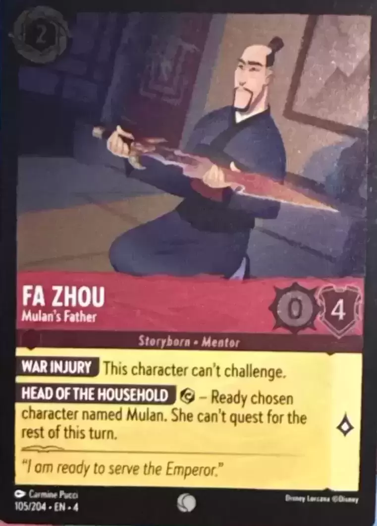 Ursula\'s Return - Fa Zhou - Mulan\'s Father - Foil
