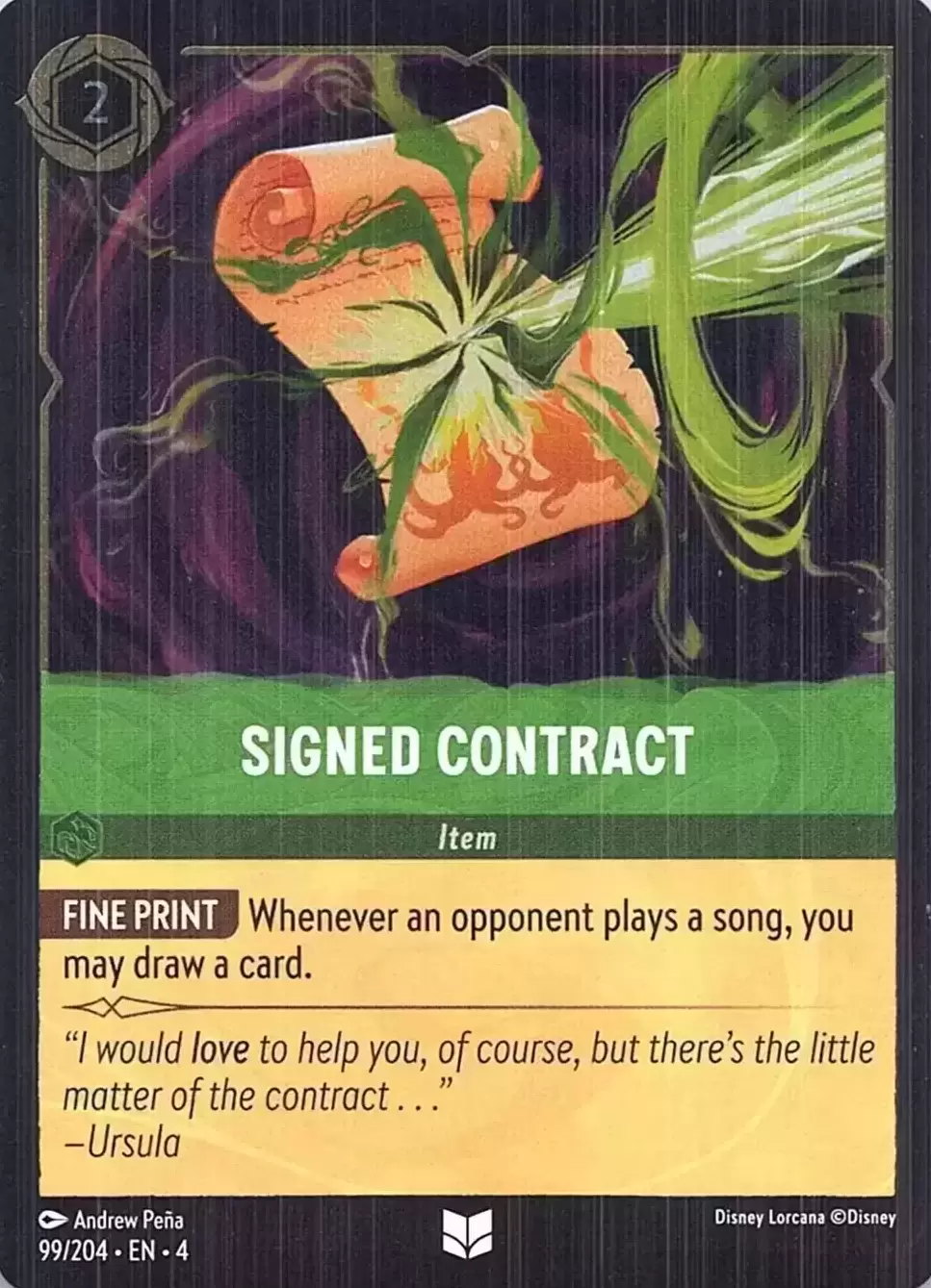 Ursula\'s Return - Signed Contract - Foil