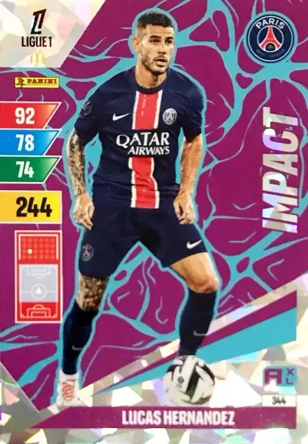 Adrenalyn XL Ligue 1 2024-2025 - Lucas Hernandez - Impact - Paris Saint-Germain