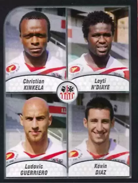Foot 2010 - Championnat de France de L1 et L2 - Christian Kinkela / Leyti N\'Diaye / Ludovic Guerriero / Kévin Diaz - AC Ajaccio