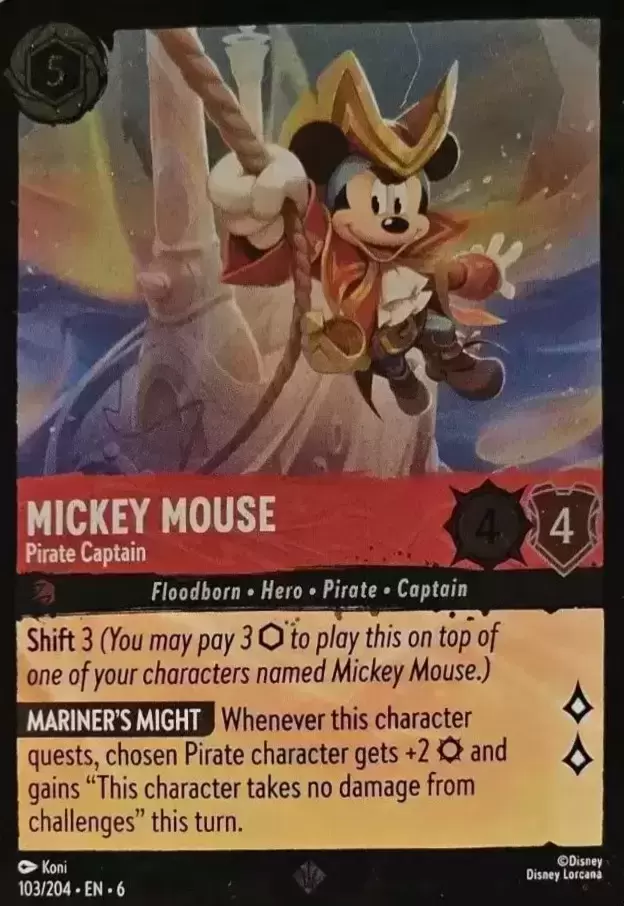 Azurite Sea - Mickey Mouse - Pirate Captain - Foil