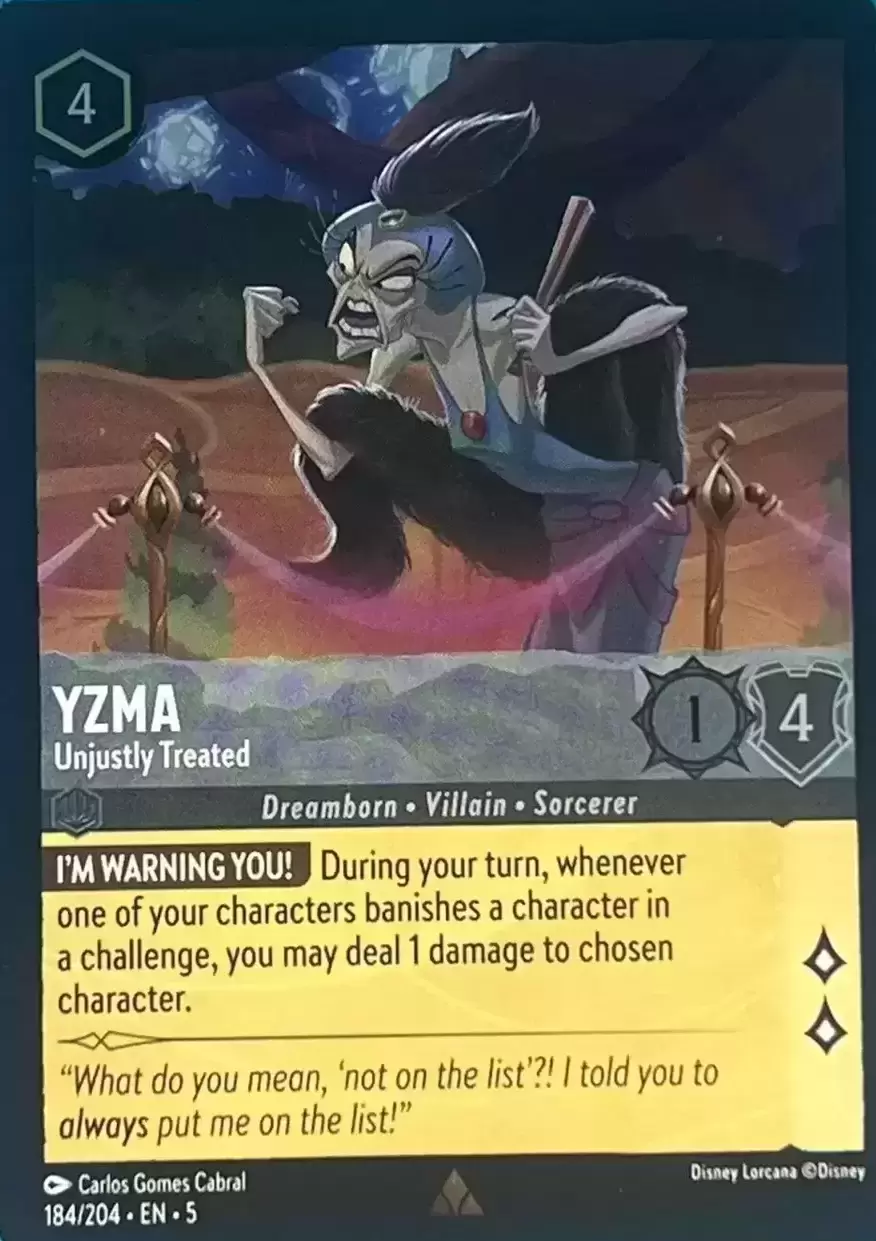 Shimmering Skies - Yzma - Unjustly Treated - Foil