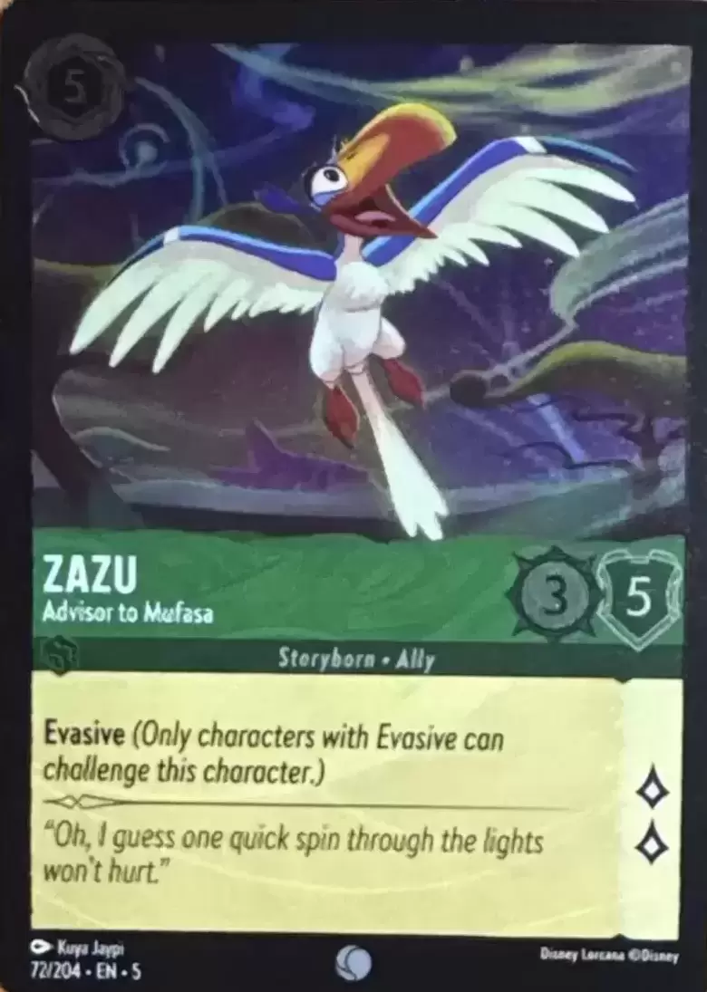 Shimmering Skies - Zazu - Advisor to Mufasa - Foil