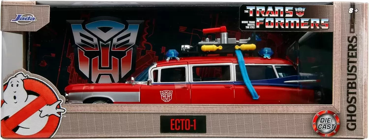 Jada Toys Hollywood Rides - Ghostbusters Ecto-1 x Optimus Prime Mash-Up 1:24