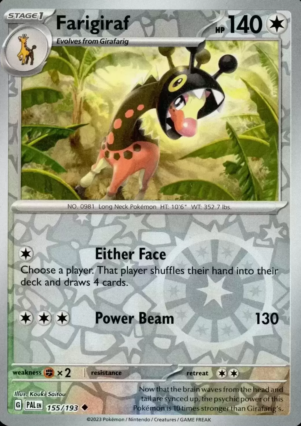 Paldea Evolved - PALEN - Farigiraf Reverse